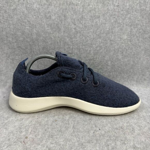 Allbird Wool Runner Women Shoe Size 7 Blue White Low Top Casual Everyday Sneaker - Picture 6 of 9